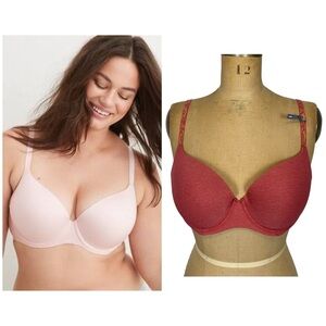 Aerie Real Sunnie Demi Push Up Bra in Burnt Red Size 36D